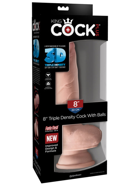 King Cock Plus 8 in Triple Density  Cock with Balls